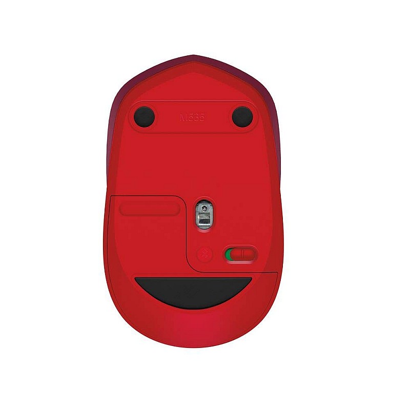 Logitech M337 Wireless Mouse, Bluetooth, 1000 DPI Laser Grade Optical Sensor - Red