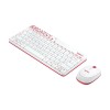 Logitech MK240 Nano USB Wireless Keyboard and Mouse Set, 12 Function Keys 2.4GHz Wireless, 1000DPI,Spill-Resistant Design, PC/Mac, White/Vivid Red Logitech MK240 Nano USB Wireless Keyboard and Mouse Set, 12 Function Keys 2.4GHz Wireless, 1000DPI,Spill-Resistant Design, PC/Mac, White/Vivid Red