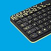 Logitech MK240 Nano Wireless Keyboard and Mouse Combo,12 Function Keys 2.4GHz Wireless Black and Yellow