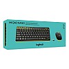 Logitech MK240 Nano Wireless Keyboard and Mouse Combo,12 Function Keys 2.4GHz Wireless Black and Yellow