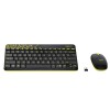 Logitech MK240 Nano Wireless USB Keyboard and Mouse Set, 12 Function Keys 2.4GHz Wireless, 1000DPI Yellow