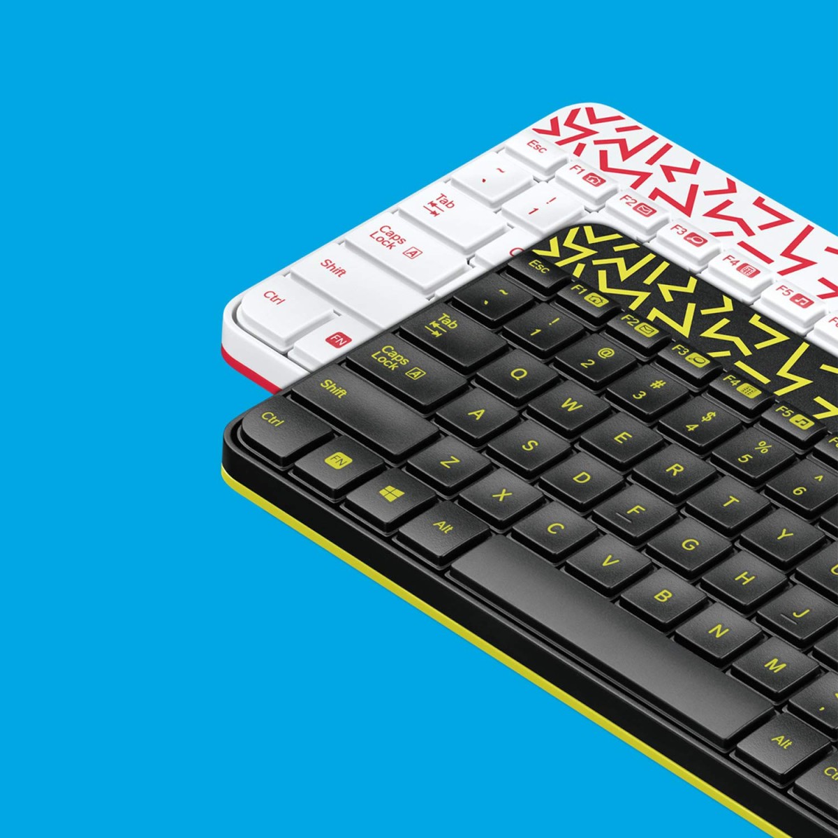Logitech MK240 Nano Wireless USB Keyboard and Mouse Set, 12 Function Keys 2.4GHz Wireless, 1000DPI Yellow