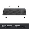 Logitech MK470 Slim Wireless Keyboard & Mouse Combo for Windows, 2.4GHz Unifying USB-Receiver- Graphite