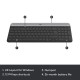 Logitech MK470 Slim Wireless Keyboard & Mouse Combo for Windows, 2.4GHz Unifying USB-Receiver- Graphite