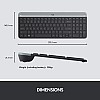 Logitech MK470 Slim Wireless Keyboard & Mouse Combo for Windows, 2.4GHz Unifying USB-Receiver- Graphite