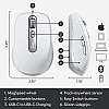 Logitech MX Anywhere 3 for Mac - Compact Performance Mouse, Wireless, Ultrafast Magnetic Scrolling- Pale Grey