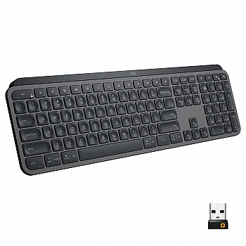 Logitech Mx Keys Advanced Illuminated Wireless Keyboard, Bluetooth Graphite Black