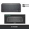 Logitech Mx Keys Advanced Illuminated Wireless Keyboard, Bluetooth Graphite Black