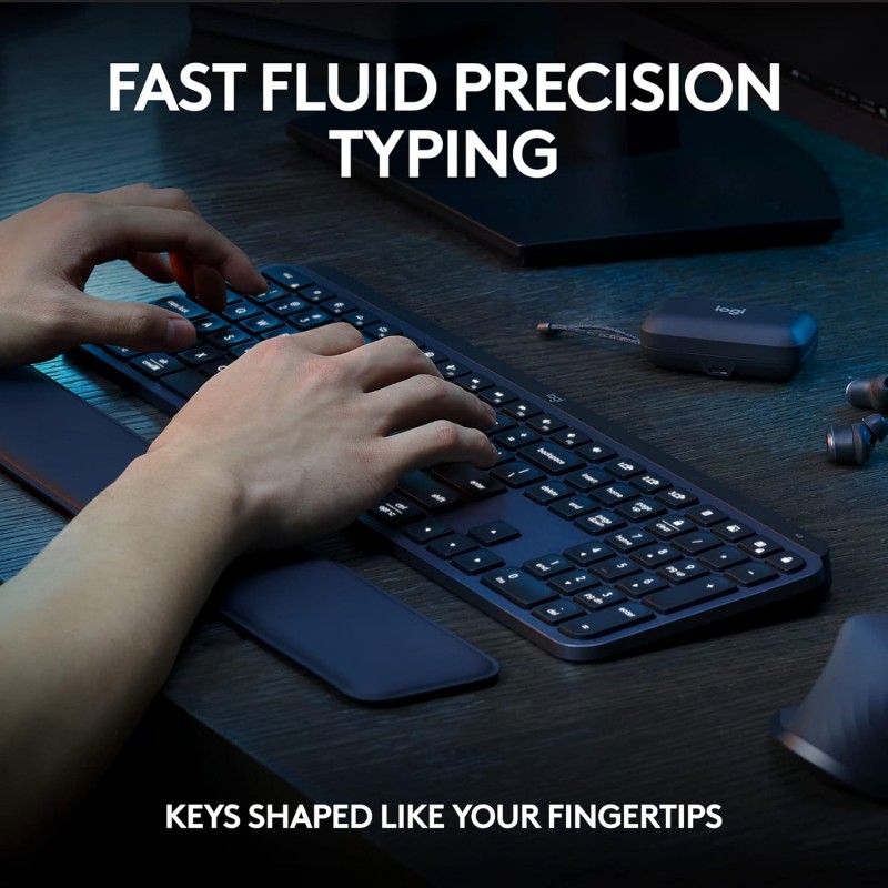 Logitech MX Keys S Combo - Performance Wireless Keyboard and Mouse with Palm Rest, Customisable Illumination, Fast Scrolling, Bluetooth, USB C, for Windows, Linux, Chrome, Mac Logitech MX Keys S Combo - Performance Wireless Keyboard and Mouse with Palm Rest, Customisable Illumination, Fast Scrolling, Bluetooth, USB C, for Windows, Linux, Chrome, Mac