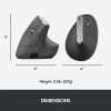 Logitech MX Vertical Wireless Mouse with Free Adobe Subscription, Ergonomic Design Reduces Muscle Strain, Move Content Between 3 Windows and Apple Computers, Rechargeable, Graphite