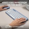 Logitech Pebble 2 Combo, Wireless Keyboard and Mouse, Quiet and Portable, Customisable, Logi Bolt, Bluetooth, Easy-Switch for Windows, macOS, iPadOS, Chrome - Tonal Blue