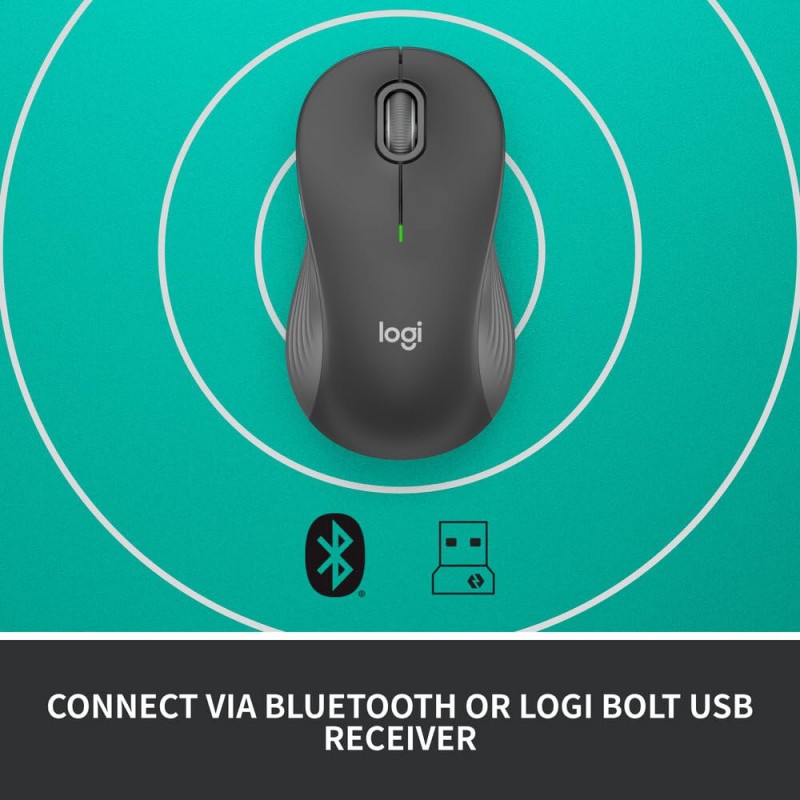 Logitech Signature M550 L Full Size Wireless Mouse - for Large Sized Hands, 2-Year Battery, Silent Clicks, Bluetooth, Multi-Device Compatibility