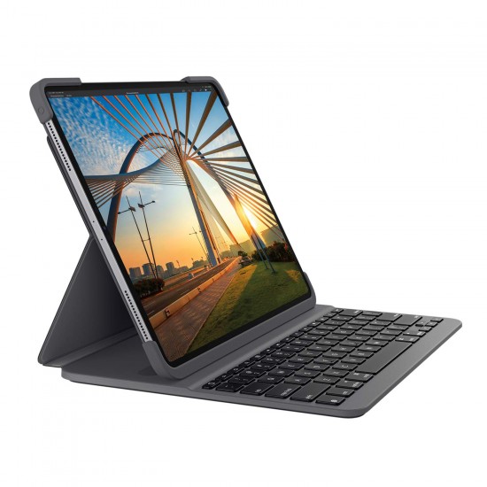 Logitech Slim Folio Pro for 27.94 cm 11 inch iPad Pro 1st-2nd Gen Backlit Keyboard, Advanced Wireless Bluetooth, Magnetic Latch- Black