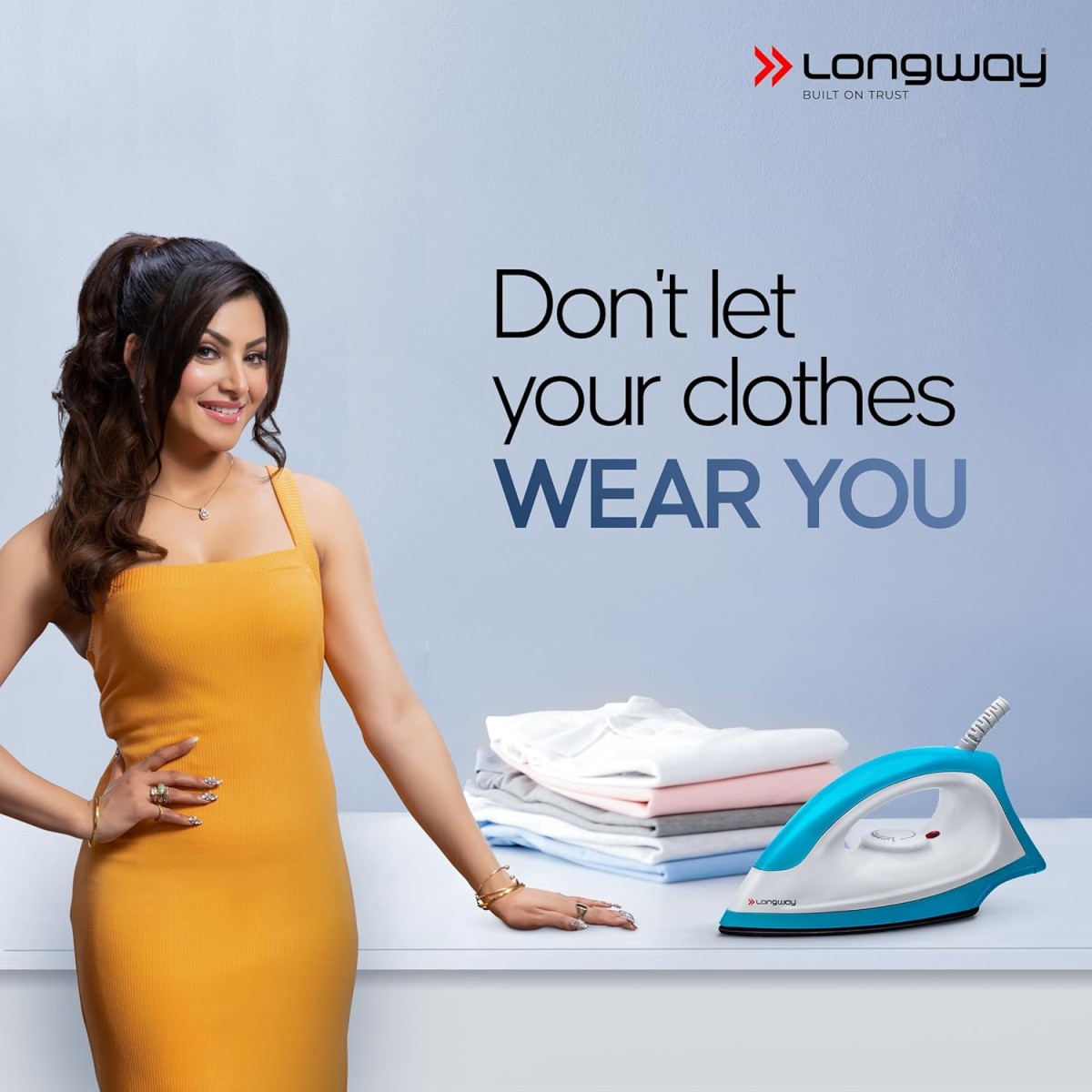 Longway Kwid Light Weight Non-Stick Teflon Coated Dry Iron, Electric Iron for Clothes | 2 Year Warranty| (1100 Watt, Blue) Longway Kwid Light Weight Non-Stick Teflon Coated Dry Iron, Electric Iron for Clothes | 2 Year Warranty| (1100 Watt, Blue)