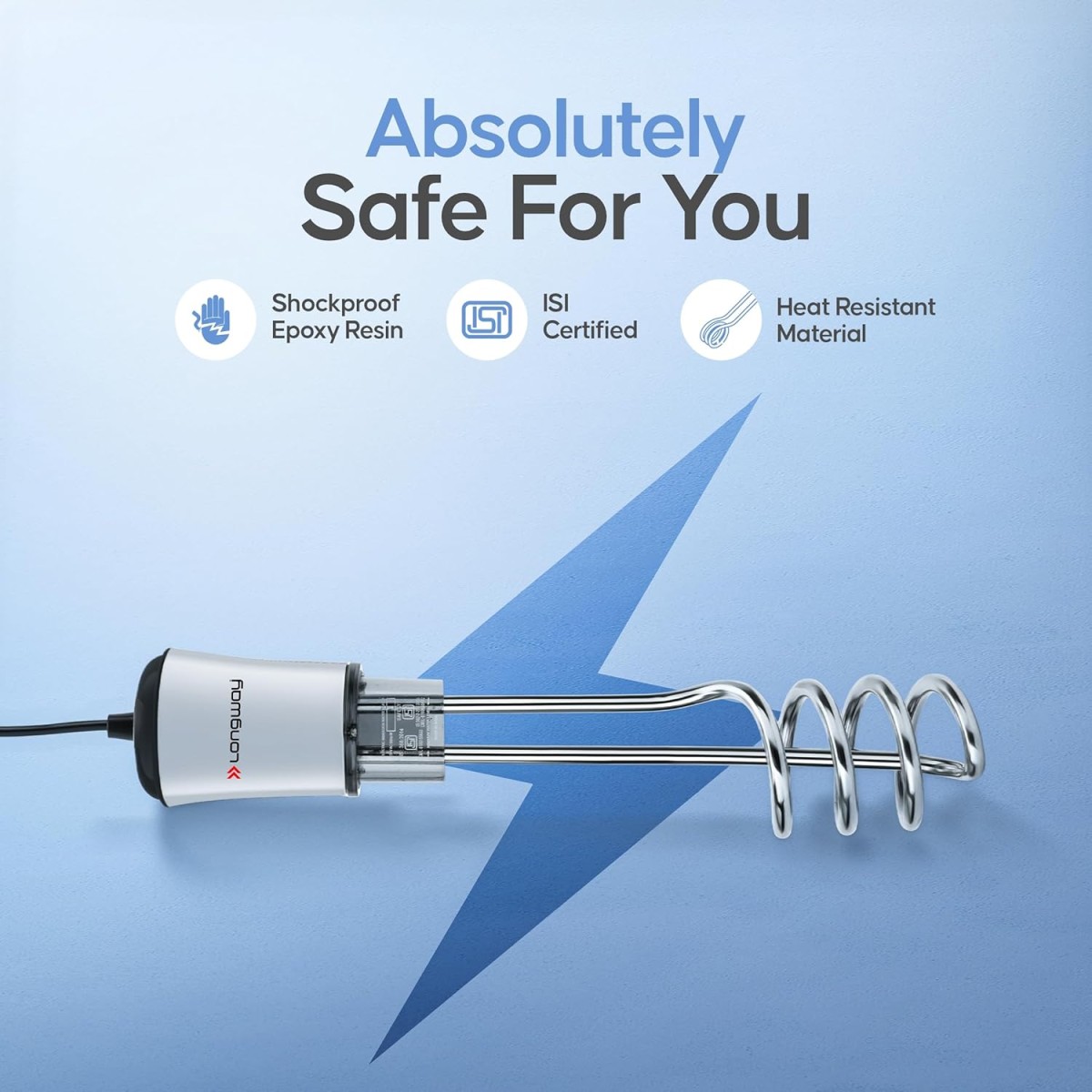 Longway LWIR01 1500 W Water Proof Immersion Heater Rod (White) Longway LWIR01 1500 W Water Proof Immersion Heater Rod (White)