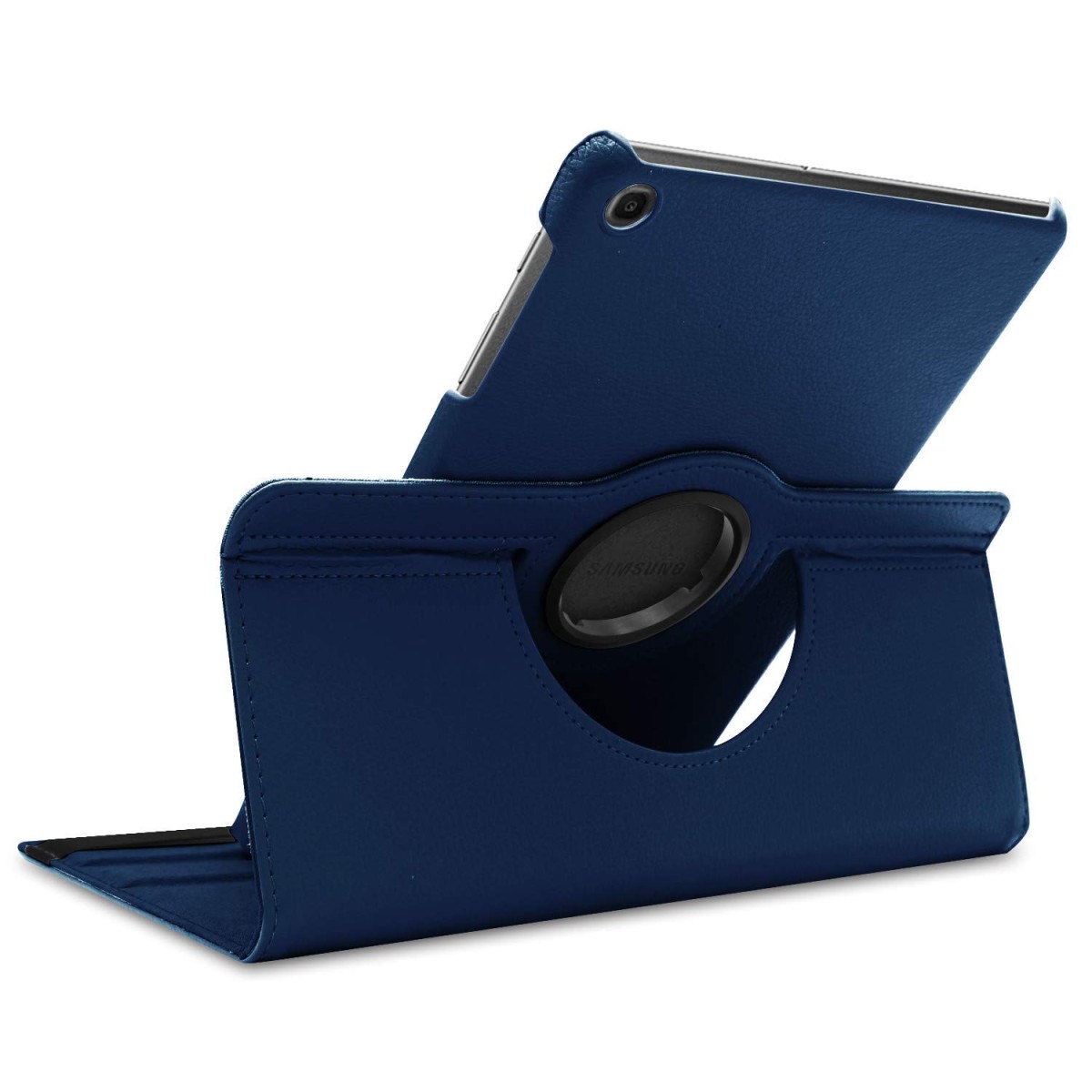 M Cart 360 Degree Rotating Leather Stand Case Cover for Samsung Galaxy Tab A 10.1 Cover Model SM-T510 (Wi-Fi) SM-T515 (LTE) SM-T517 2019 Release - Midnight Blue