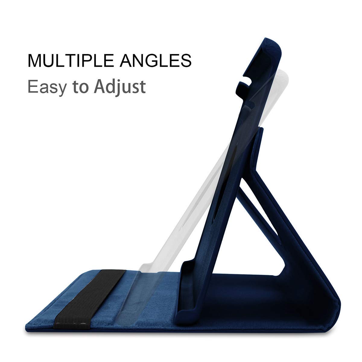 M Cart 360 Degree Rotating Leather Stand Case Cover for Samsung Galaxy Tab A 10.1 Cover Model SM-T510 (Wi-Fi) SM-T515 (LTE) SM-T517 2019 Release - Midnight Blue