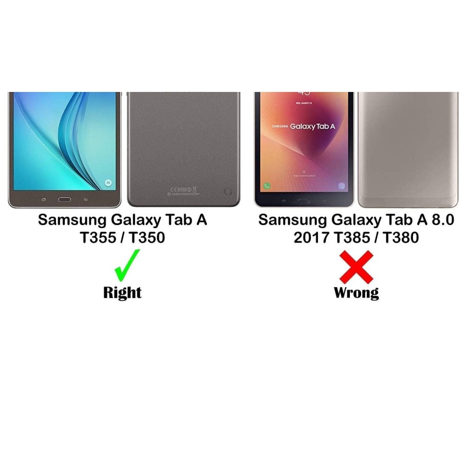 M Cart 360 Degree Rotating Universal Camera Hole Leather Stand Case Cover for Samsung Galaxy Tab A 8.0 Inch T350, T351, T355