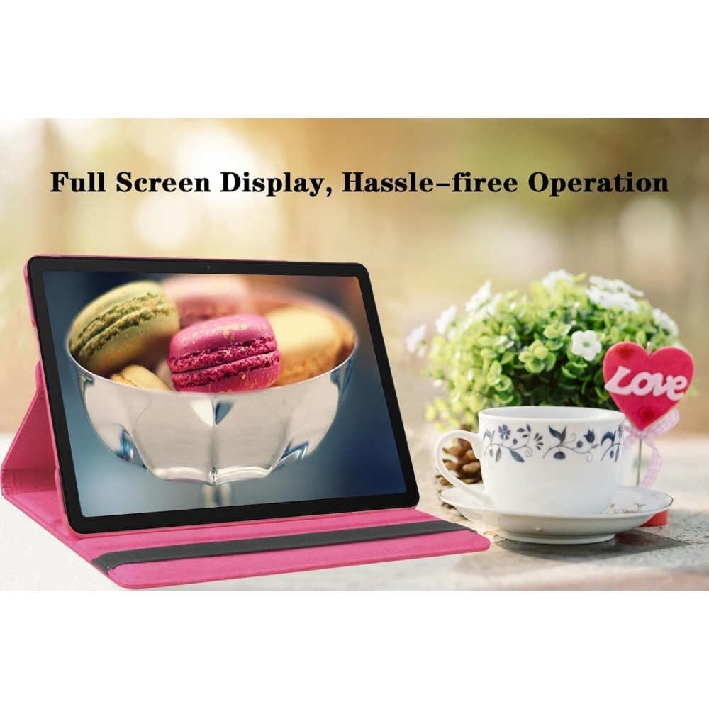 M Cart® Cover for Samsung Galaxy Tab A9 Plus Cover Case 11 inch Flip Cover Case for Samsung Tab A9 Plus Cover/Tab A9+ Tablet (Dark Pink)