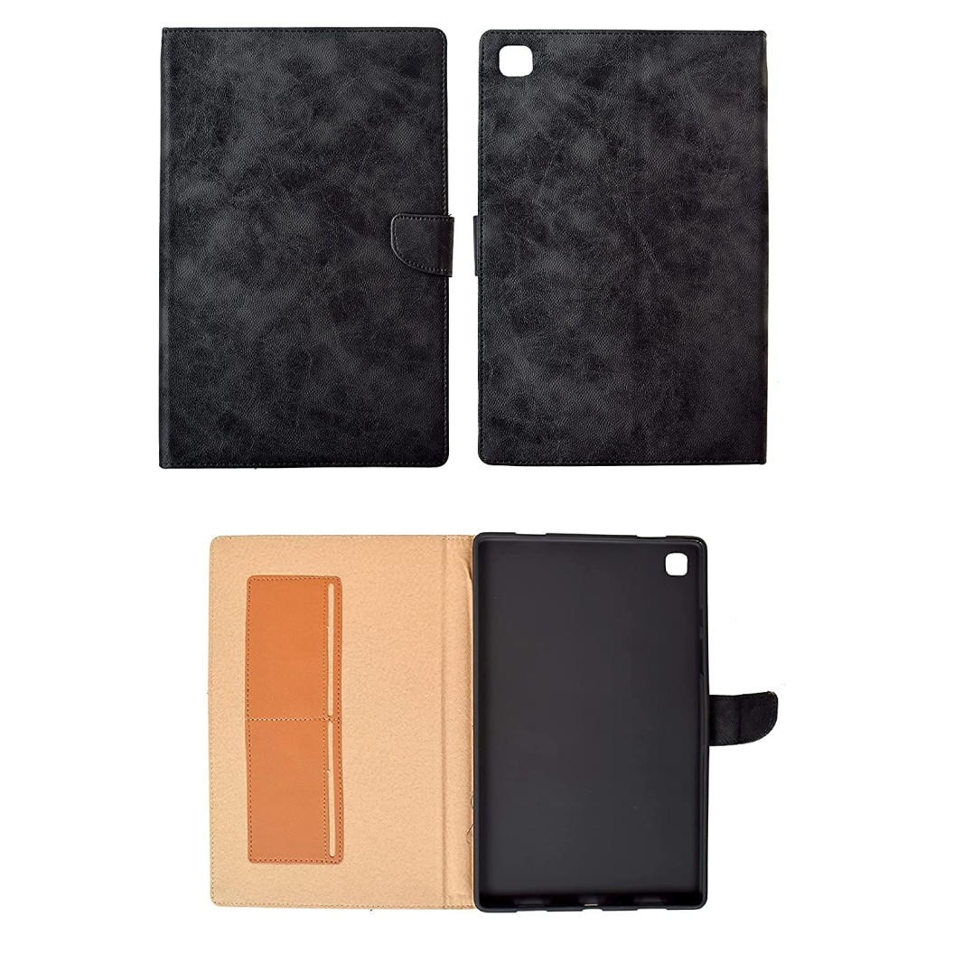 M Cart Multi Protective Leather Case with Viewing Stand and Card Slots Flip Cover for Motorola Tab G70 | Moto G70 LTE Tablet 11 Inch