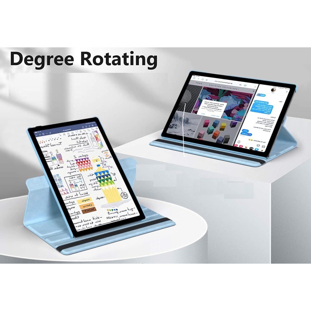 M Cart® Samsung Tab A8 10.5 Inch Flip Cover Leather Finish 360 Degree Rotate Flip Cover Shockproof Style Back