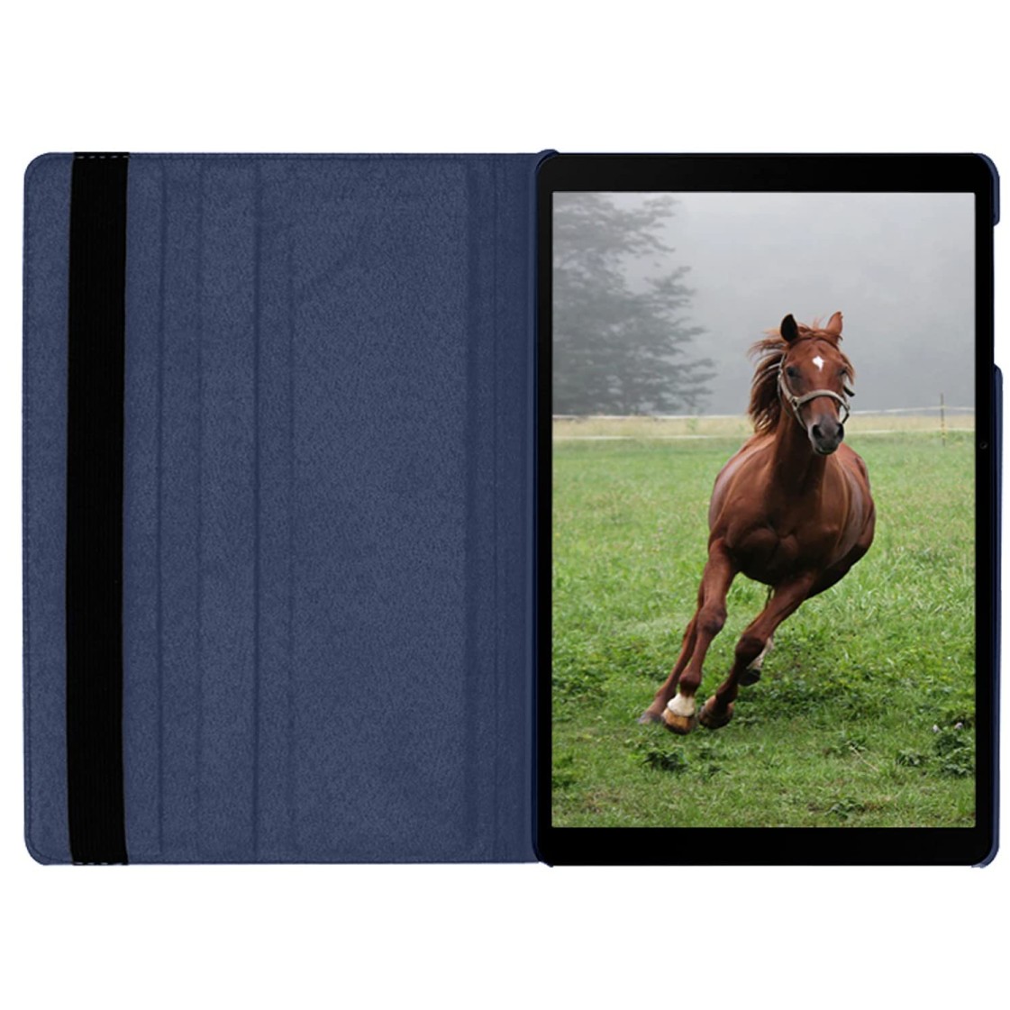 M Cart® Samsung Tab A8 10.5 Inch Flip Cover Leather Finish 360 Degree Rotate Flip Cover Shockproof Style Back