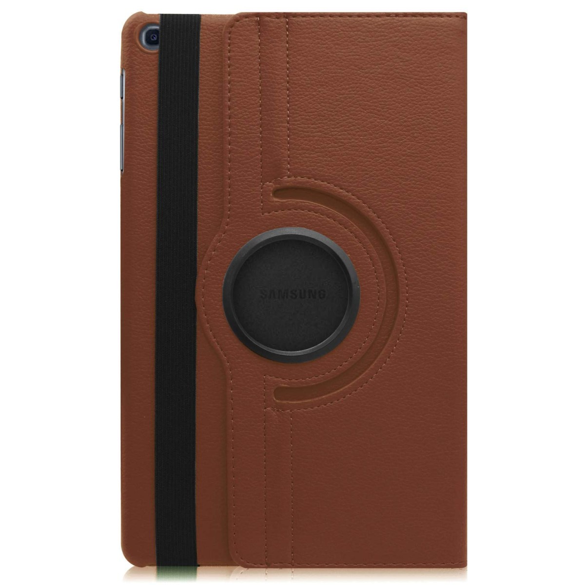 M Cart® flip Cover for Samsung Galaxy tab a 10.1 360 Degree Rotating Stand Cover case PU Leather Safety Flip Case Cover for Samsung Galaxy Tab A 2019 SM-T515 / T510 - Brown