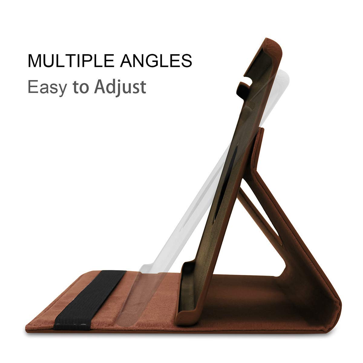 M Cart® flip Cover for Samsung Galaxy tab a 10.1 360 Degree Rotating Stand Cover case PU Leather Safety Flip Case Cover for Samsung Galaxy Tab A 2019 SM-T515 / T510 - Brown