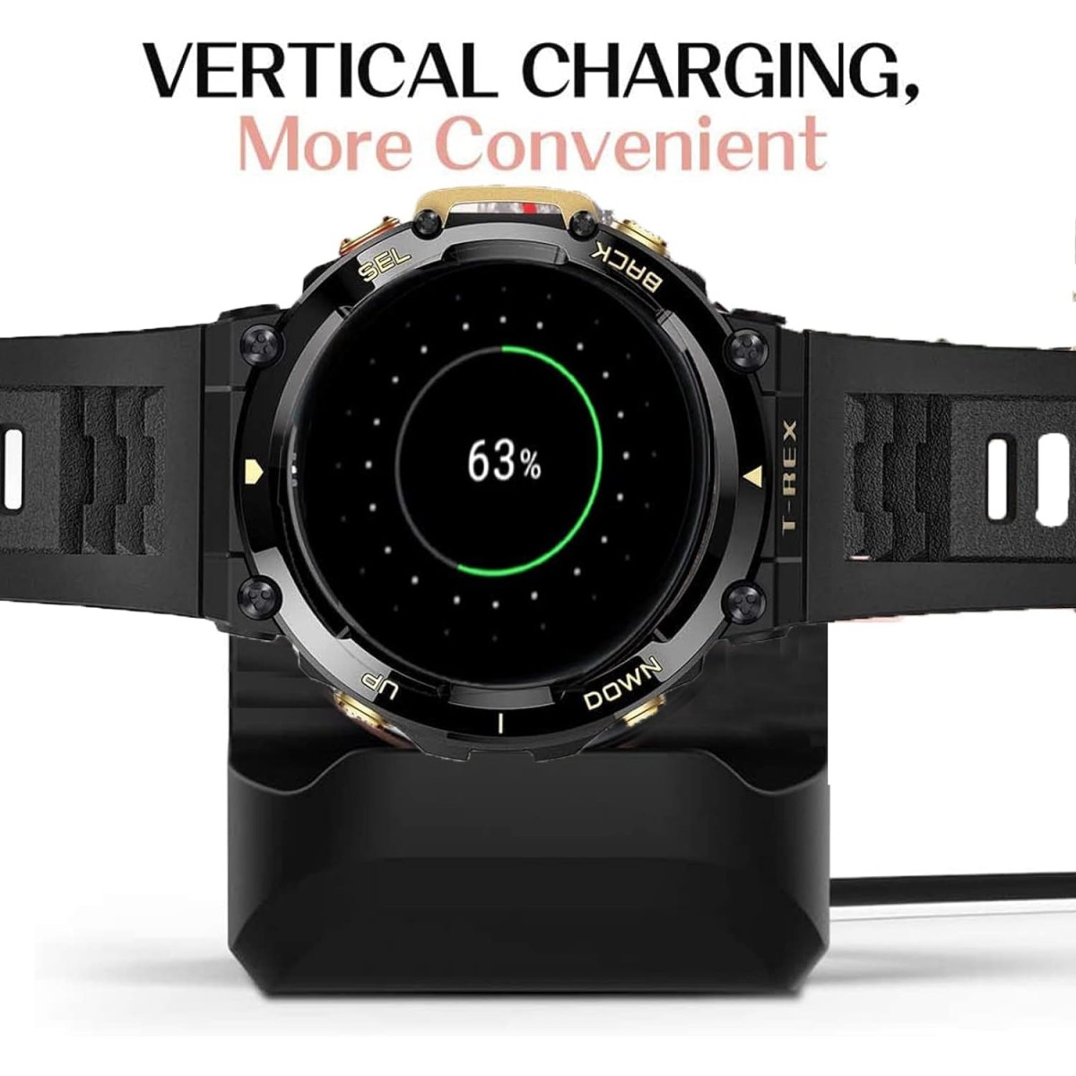 M.G.R.J® Non-Slip Silicone Charging Dock Holder for GTR Mini/T-Rex 2/GTR 4/GTR 3/GTR 3 Pro/GTS 4/GTS 4 Mini/GTS 3/Bip 3 Pro/Bip 3/GTR 2e/GTS 2