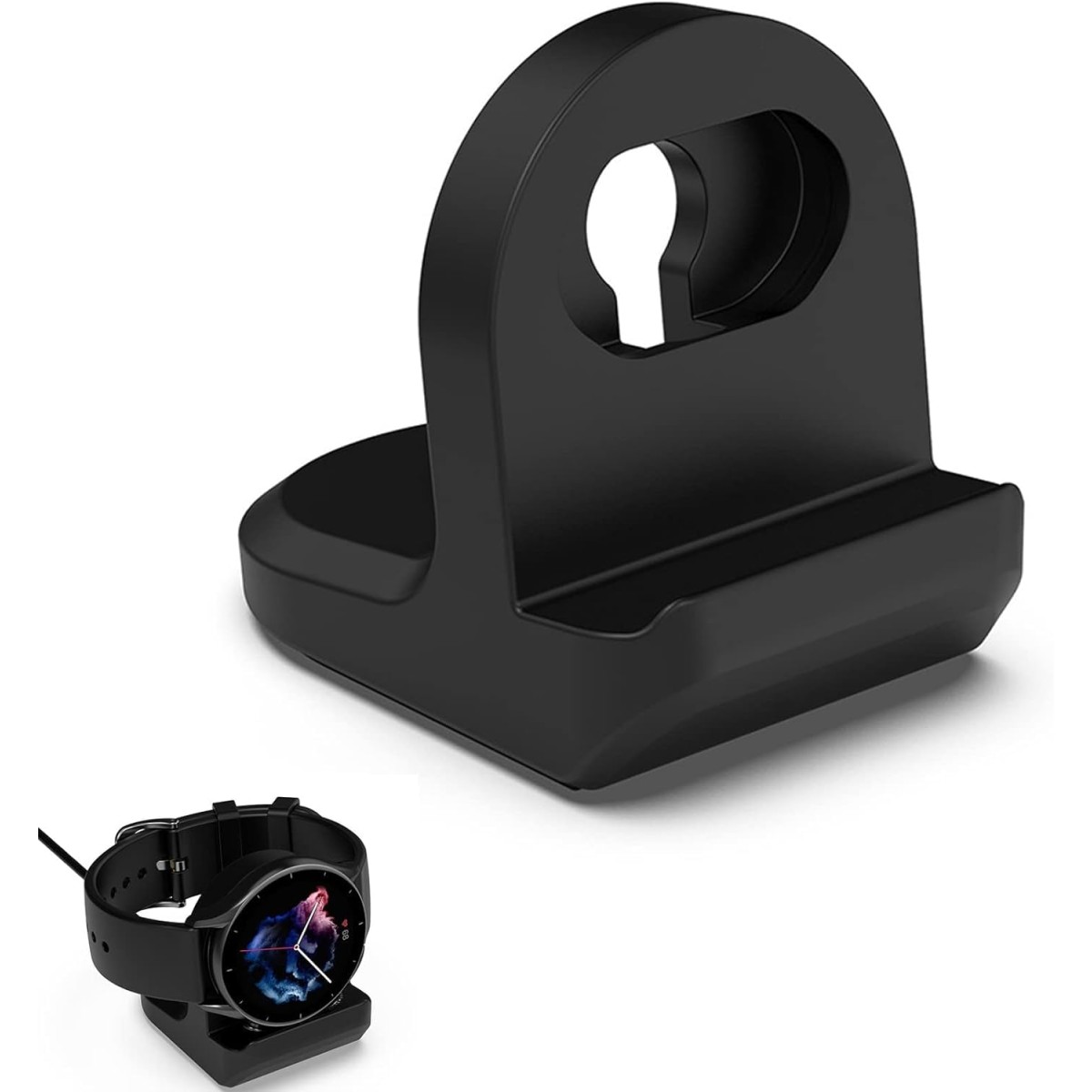 M.G.R.J® Non-Slip Silicone Charging Dock Holder for GTR Mini/T-Rex 2/GTR 4/GTR 3/GTR 3 Pro/GTS 4/GTS 4 Mini/GTS 3/Bip 3 Pro/Bip 3/GTR 2e/GTS 2