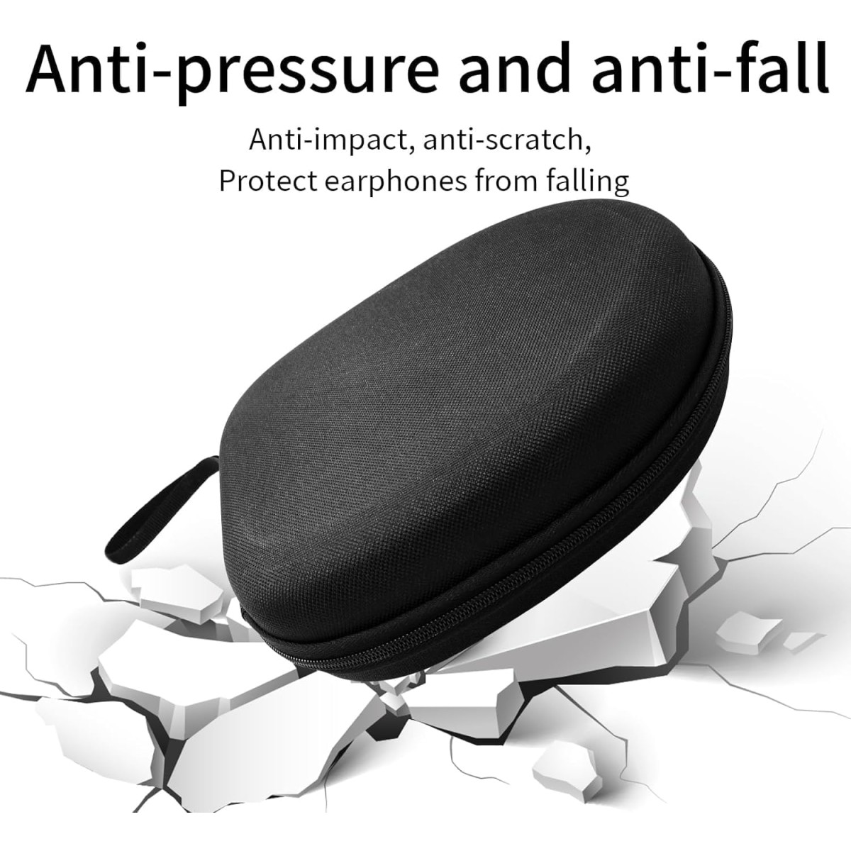 M.G.R.J Portable Carrying Case Cover for Boat Rockerz 411 (2025 Launch) / Boat Rockerz 460 Wireless Over Ear Headphones (Hard|EVA|Black)