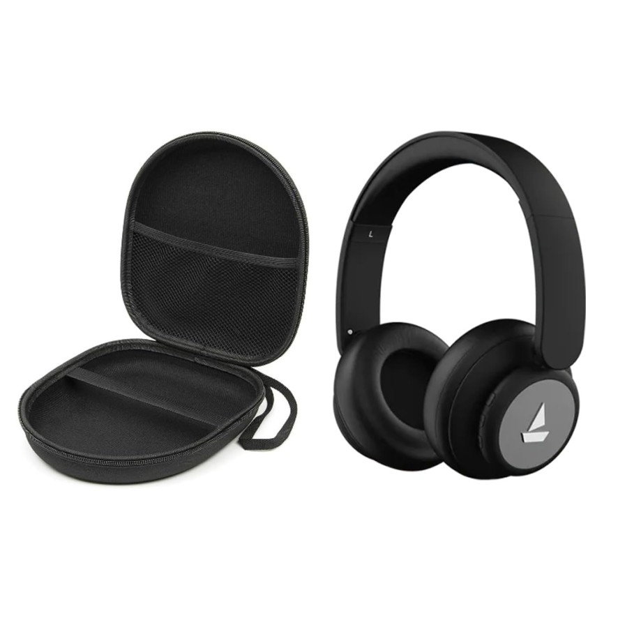 M.G.R.J Portable Carrying Case Cover for Boat Rockerz 450 Bluetooth On Ear Headphones (Hard|EVA|Black)