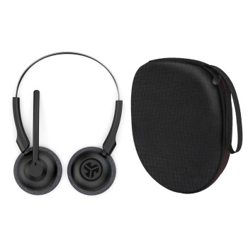 M.G.R.J Portable Carrying Case Cover for JLab Go Work Wireless On Ear Headsets (Hard|EVA|Black)