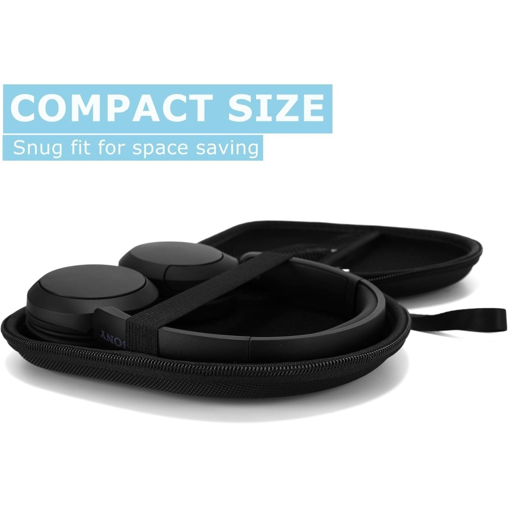 M.G.R.J Portable Carrying Case Cover for ZEBRONICS Duke Plus Wireless Over Ear Headphone (Hard|EVA|Black)