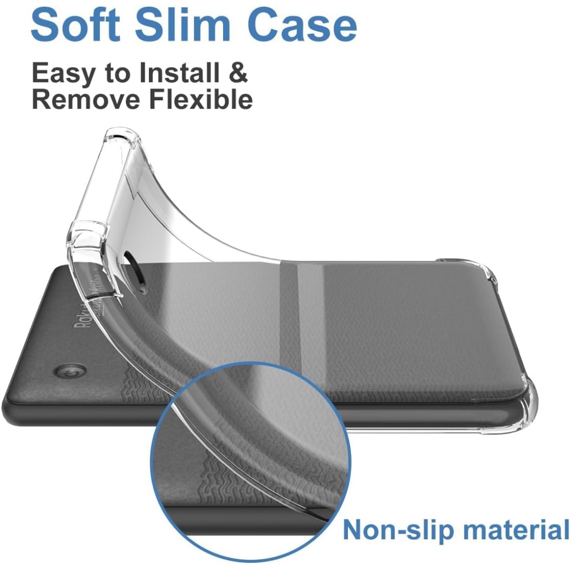 M.G.R.J Soft TPU Transparent Back Case Cover for Kobo Clara Colour 6" 2024 / Clara BW 6" 2024 / Clara 2E 6" 2022