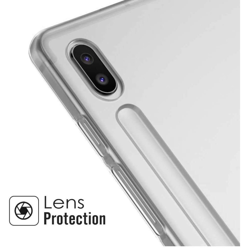 M.G.R.J® Tab S8 Plus / S7 Plus/Tab S7 FE 5G Case, Soft TPU Transparent Back Case Cover for Samsung Galaxy Tab S8 Plus / S7 Plus/Tab S7 FE 5G (12.4" inch)