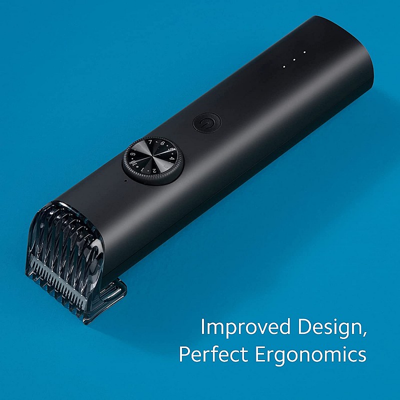 MI Cordless Beard Trimmer 1C, with 20 length settings, 60 MInutes of usage,  USB Fast charging, Black