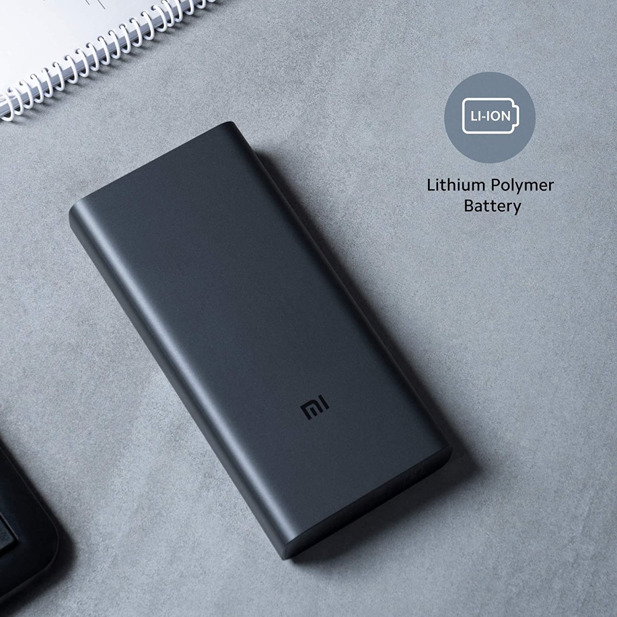 MI Power Bank 3i 20000mAh Lithium Polymer 18W Fast PD Charging Sandstone Black refurbished