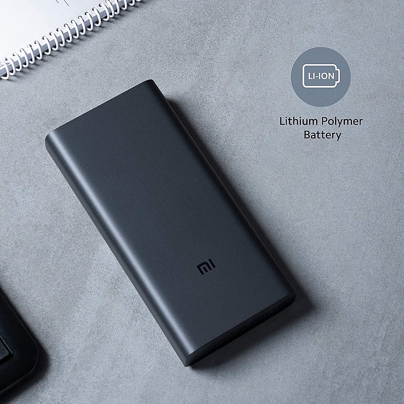 MI Power Bank 3i 20000mAh Lithium Polymer 18W Fast PD Charging Sandstone Black Refurbished