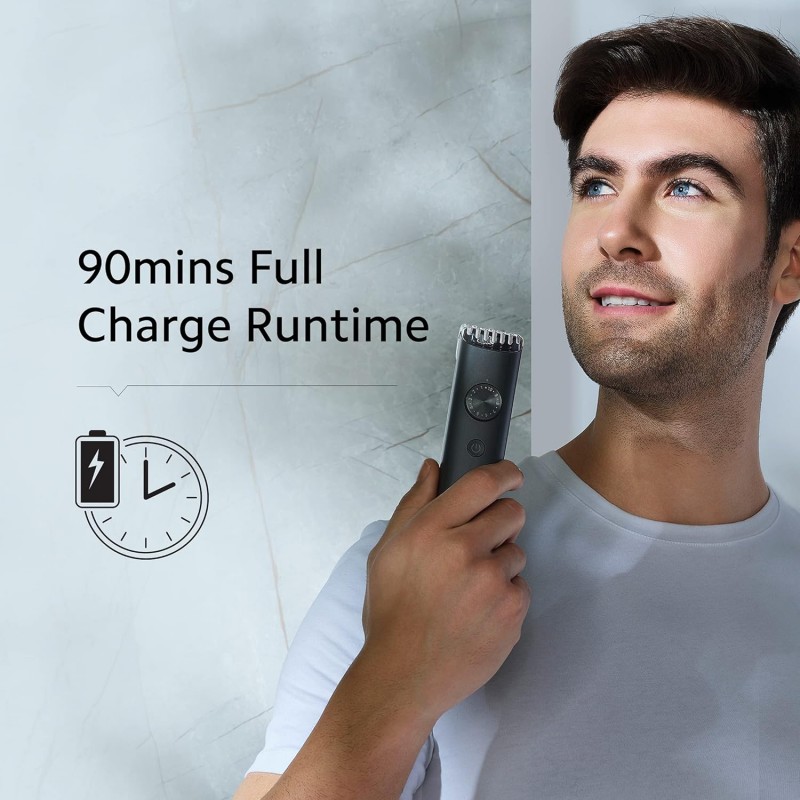 MI Xiaomi Corded + Cordless Beard Trimmer 2 with Type-C Fast Charging, LED Display, Waterproof, 40 Length Settings, Stainless Steel Blades, 90 mins Cordless Runtime, Travel Lock, Black (2021) MI Xiaomi Corded + Cordless Beard Trimmer 2 with Type-C Fast Charging, LED Display, Waterproof, 40 Length Settings, Stainless Steel Blades, 90 mins Cordless Runtime, Travel Lock, Black (2021)