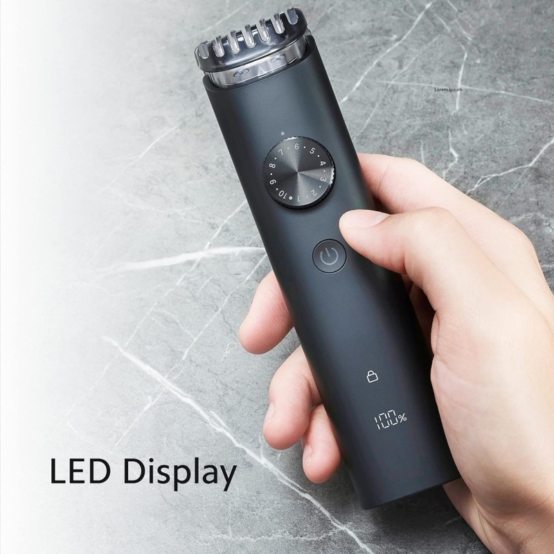 MI Xiaomi Corded + Cordless Beard Trimmer 2 with Type-C Fast Charging, LED Display, Waterproof, 40 Length Settings, Stainless Steel Blades, 90 mins Cordless Runtime, Travel Lock, Black (2021) MI Xiaomi Corded + Cordless Beard Trimmer 2 with Type-C Fast Charging, LED Display, Waterproof, 40 Length Settings, Stainless Steel Blades, 90 mins Cordless Runtime, Travel Lock, Black (2021)