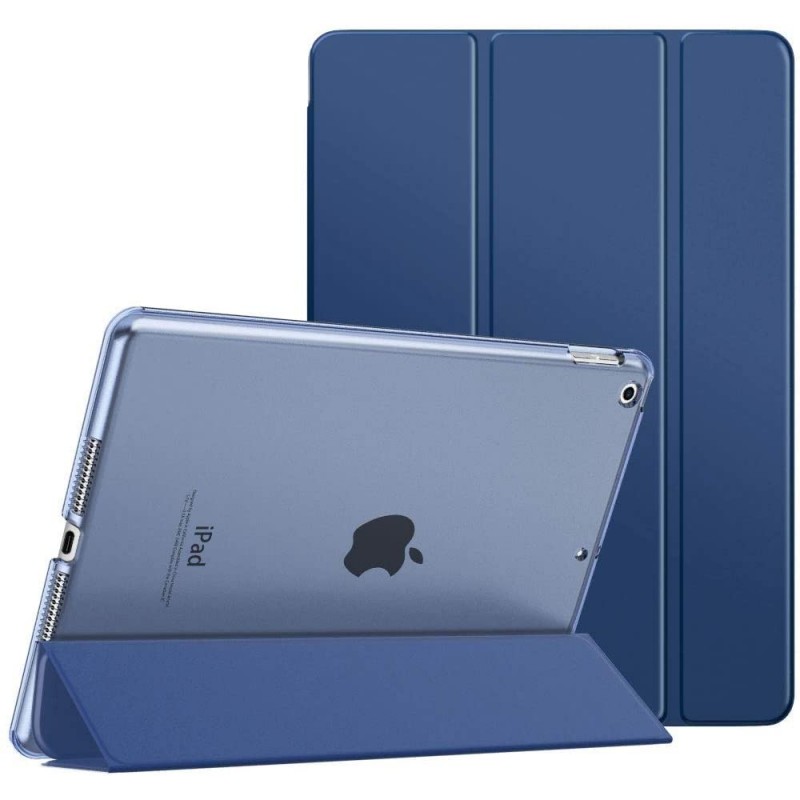 MOCA Case for 7.9" inch iPad Mini 1 Mini 2 Mini 3 iPad A1432 A1454 A1455 A1489 A1601 A1490 A1491 A1599 A1600 Translucent Back Stand Flip Cover case (Navy Blue)