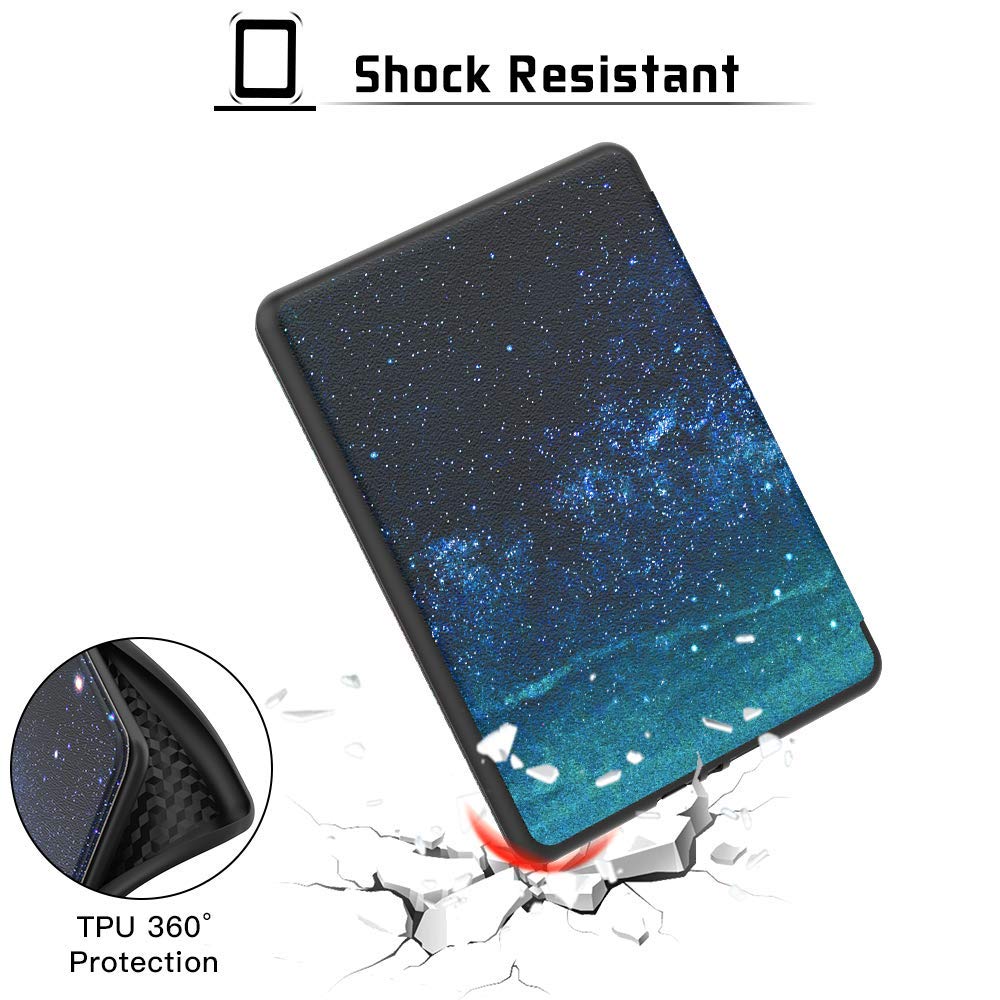 MOCA Compatible Smart Flip Cover case for 2018 All Kindle Paperwhite 10 10th th Generation 2018 Release Flip Cover case (Sea)