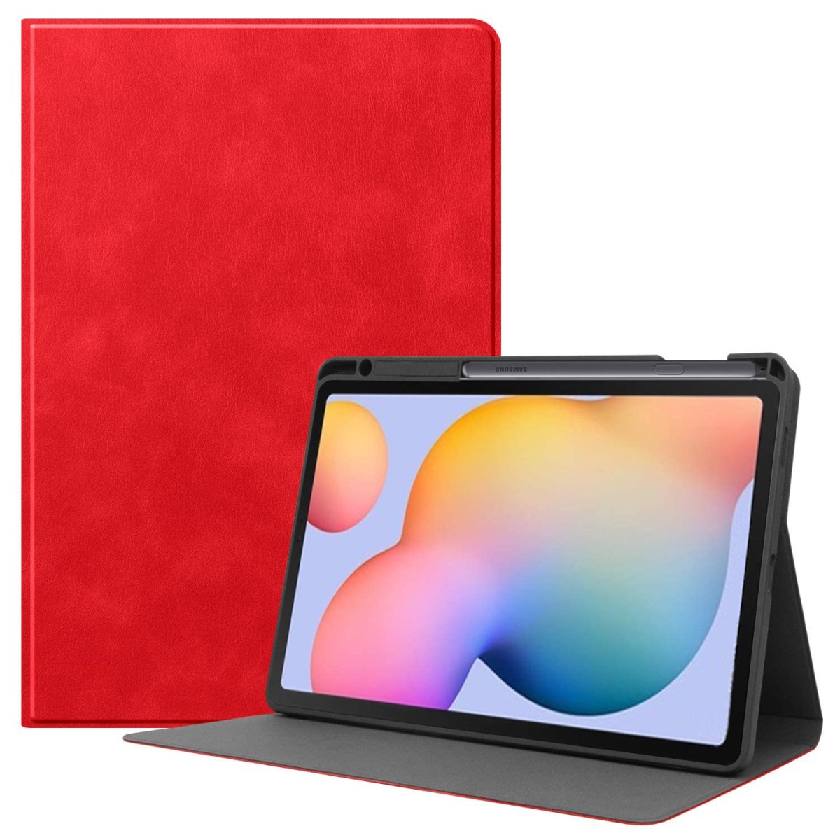 MOCA Flip Cover for Xiaomi Mi Pad 5 11 inch with Pencil Holder/Auto Sleep Wake Book Folio Stand Case (Red)