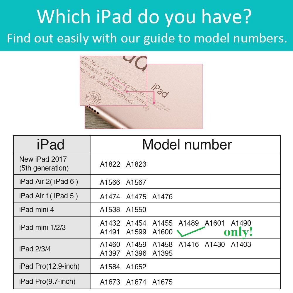 MOCA Smart Folio Flip Cover case for (7.9" inch) Apple iPad Mini 1, Mini 2, Mini 3 Model. A1432, A1454, A1455, A1489, A1601, A1490, A1491, A1599, A1600 Flip Cover case (Black)