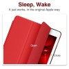 MOCA [Translucent Back] Smart Flip Cover Case for iPad Air 2 A1566 A1567 (2014 Launched) iPad Flip Cover Case (~Red)