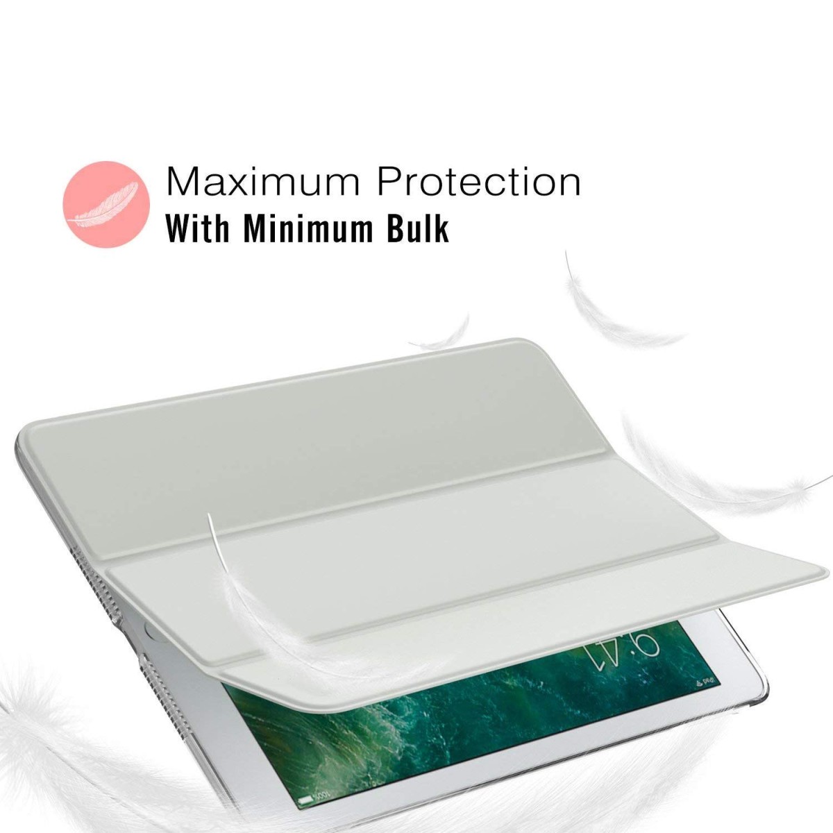 MOCA Ultra Slim Magnetic Stand Smart Flip Cover-case for The Apple iPad 2018/2017 A1822/A1823 Also Fits Flip Case Cover (Gray)