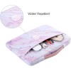 MOCA Waterproof Nylon Exterior with Soft Velvety Interior Sleeve Bag Pouch Carry Case for 15 15.4 15.6 inch Laptops, (Pink Marble, 15.6 Inch)