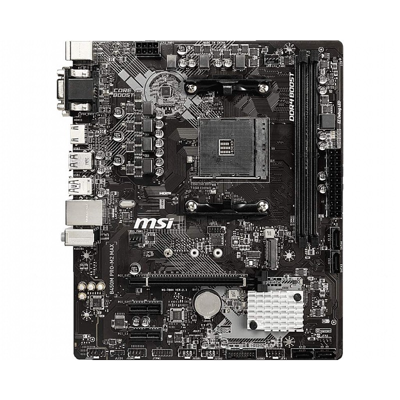 MSI B450M PRO M2 MAX Gaming m-ATX Motherboard Socket-1st 2nd and 3rd Gen AMD Ryzen AM4 Socket with 2 DDR4 ram Slot