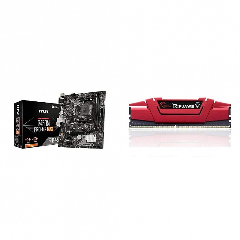 MSI B450M PRO M2 MAX Gaming m-ATX Motherboard Socket-1st 2nd and 3rd Gen AMD Ryzen AM4 Socket with 2 DDR4 ram Slot